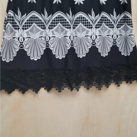 White Mark Dress Polyester Spandex Regal Print Size M - Picture 4 of 7